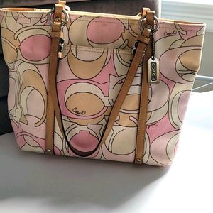 Coach Pink Shoulder Tote